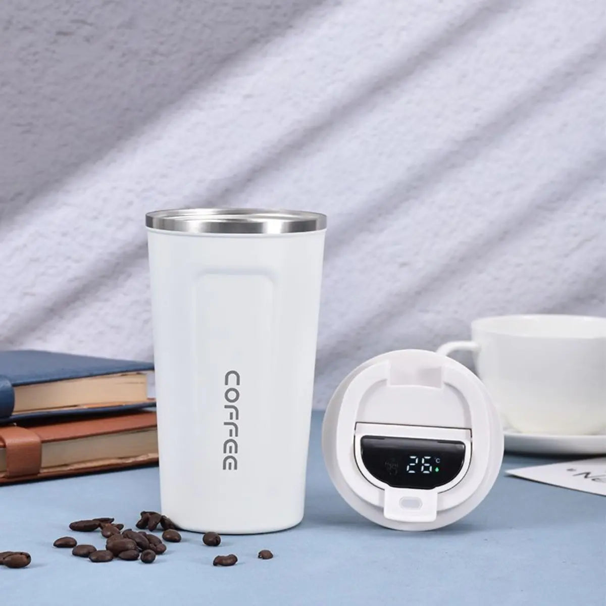 Caneca Copo Termico Coffee Inox Com Tampa Anti-vazamento