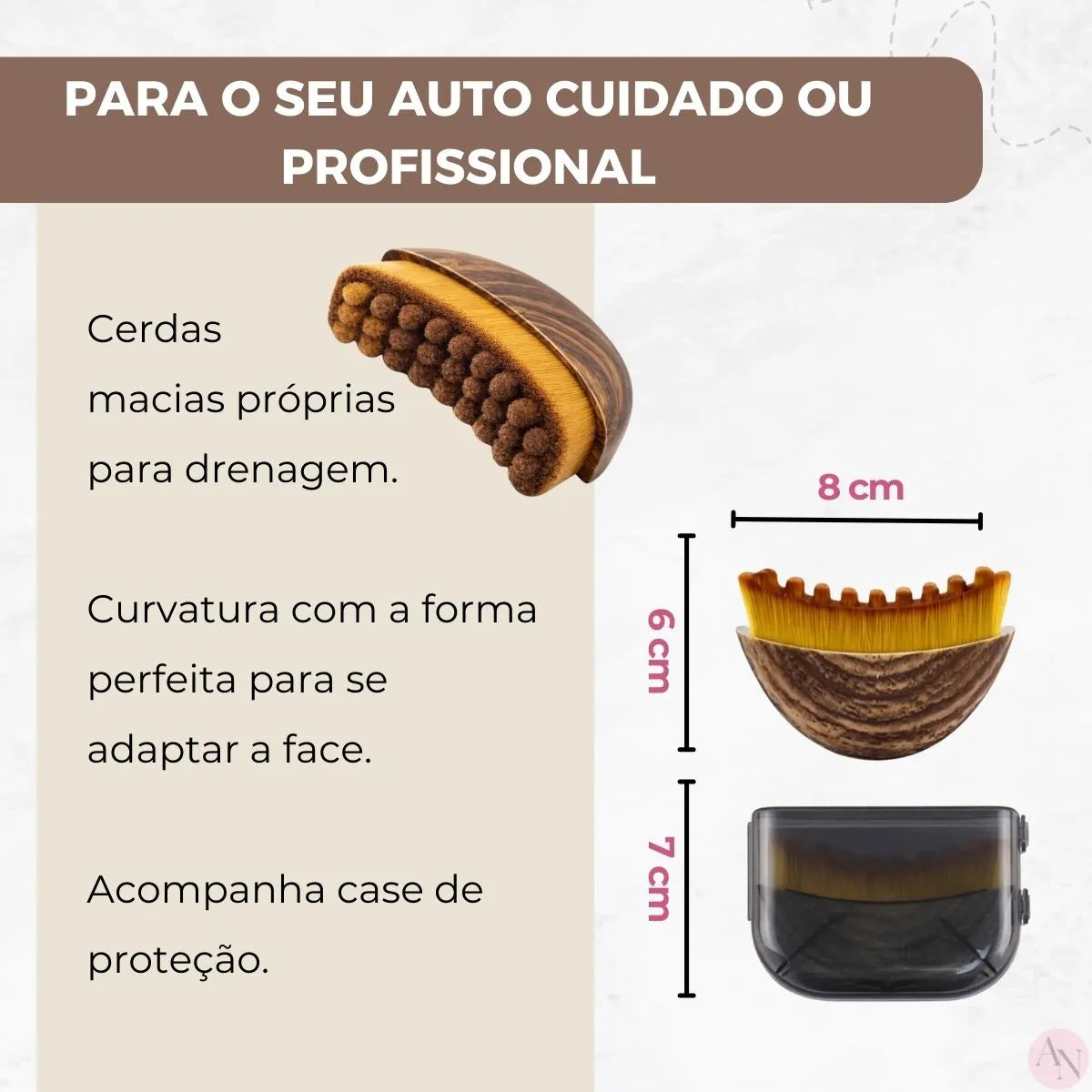 Escova Facial Modeladora Drenagem Linfática Alivia Inchaço